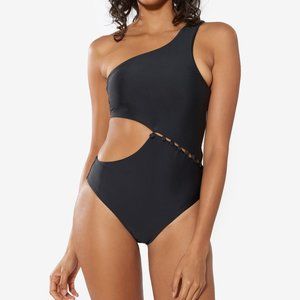 RED CARTER  Asymmetric Maillot One-Piece Swimsuit
